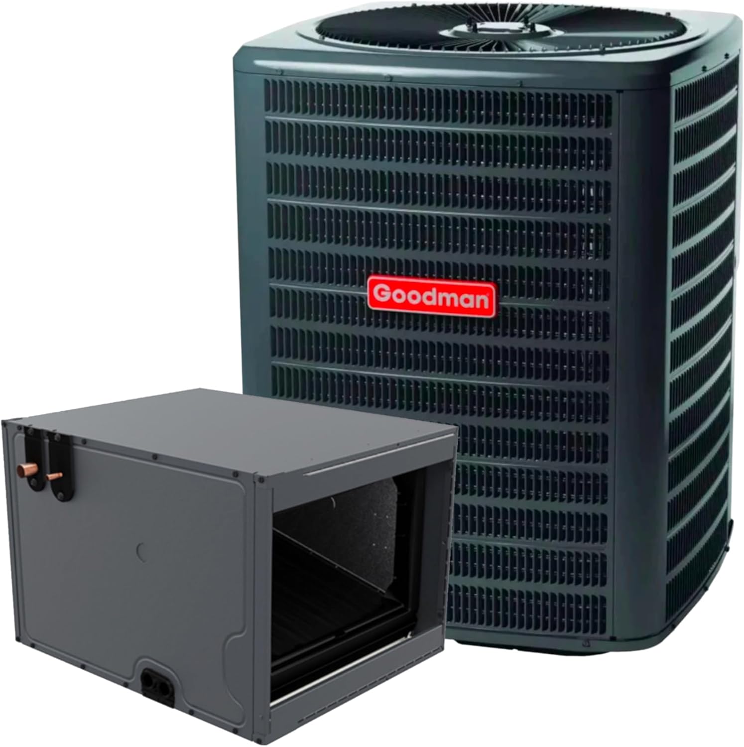 Efficient Goodman 3.5 TON AC System - 14 SEER, R-32, Ideal for Horizontal Installation
