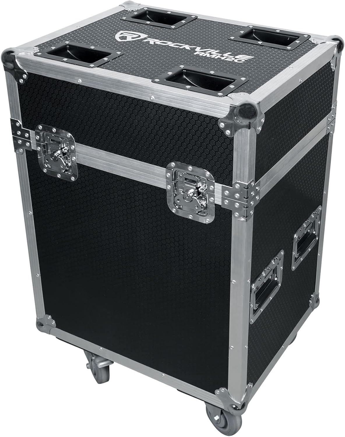 Rockville RMH2C Case for Large Moving Head Lights with Wheels