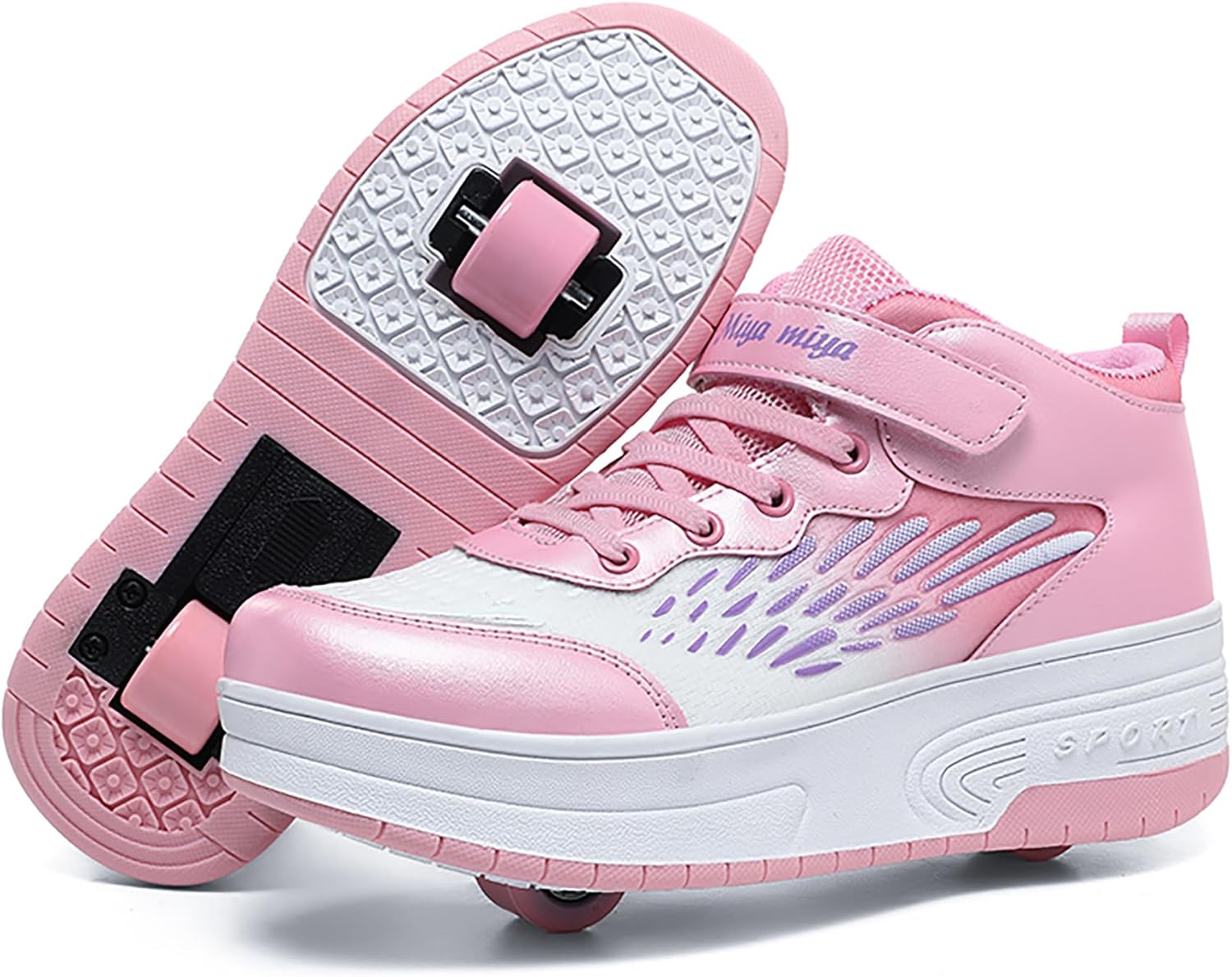 Wooowyet Roller Skate Shoes for Kids - Fun Rechargeable Sneakers