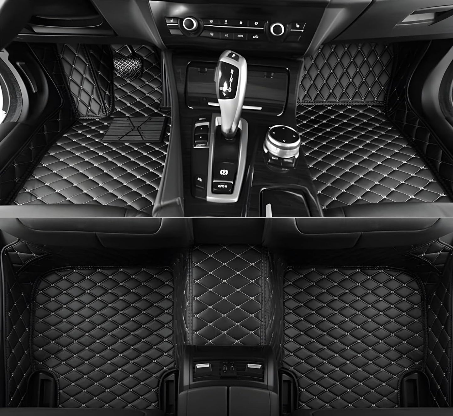 Customized Car Floor Mats for Most Vehicles - Black Beige