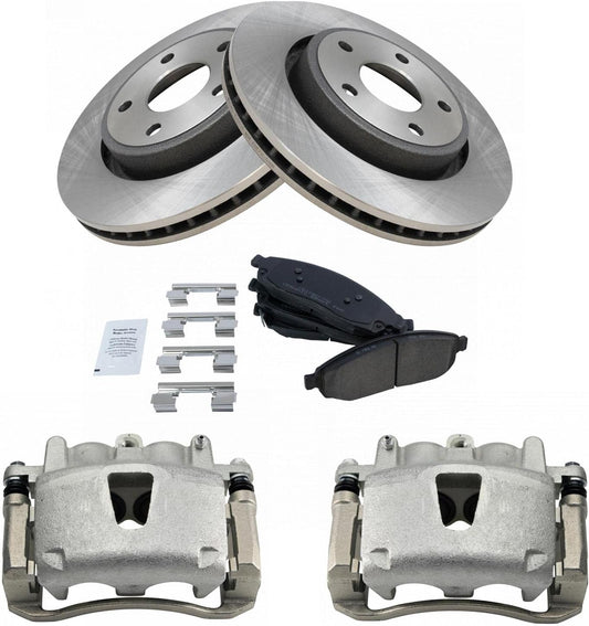 TRQ Front Brake Pad & Rotor Kit for Jeep Commander & Grand Cherokee