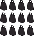 Beistle Black Cowbells Pack of 12 - 4in Metal Noise Makers