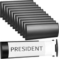 Therwen 12 Pcs Aluminum Office Name Plate Holder 8in x 3in - Sleek