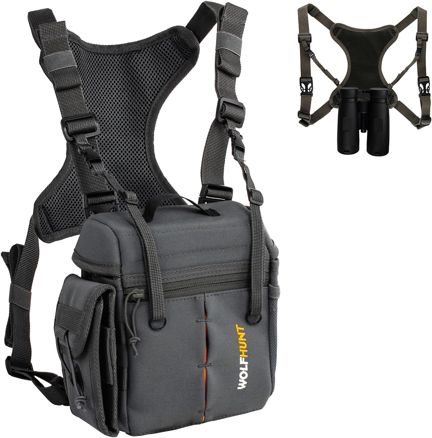 Binoculars Harness Chest Pack with Rangefinder Pouch for Hunters
