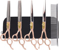 7 in Professional Dog Grooming Scissors Kit - 6-in-1 Groom Set