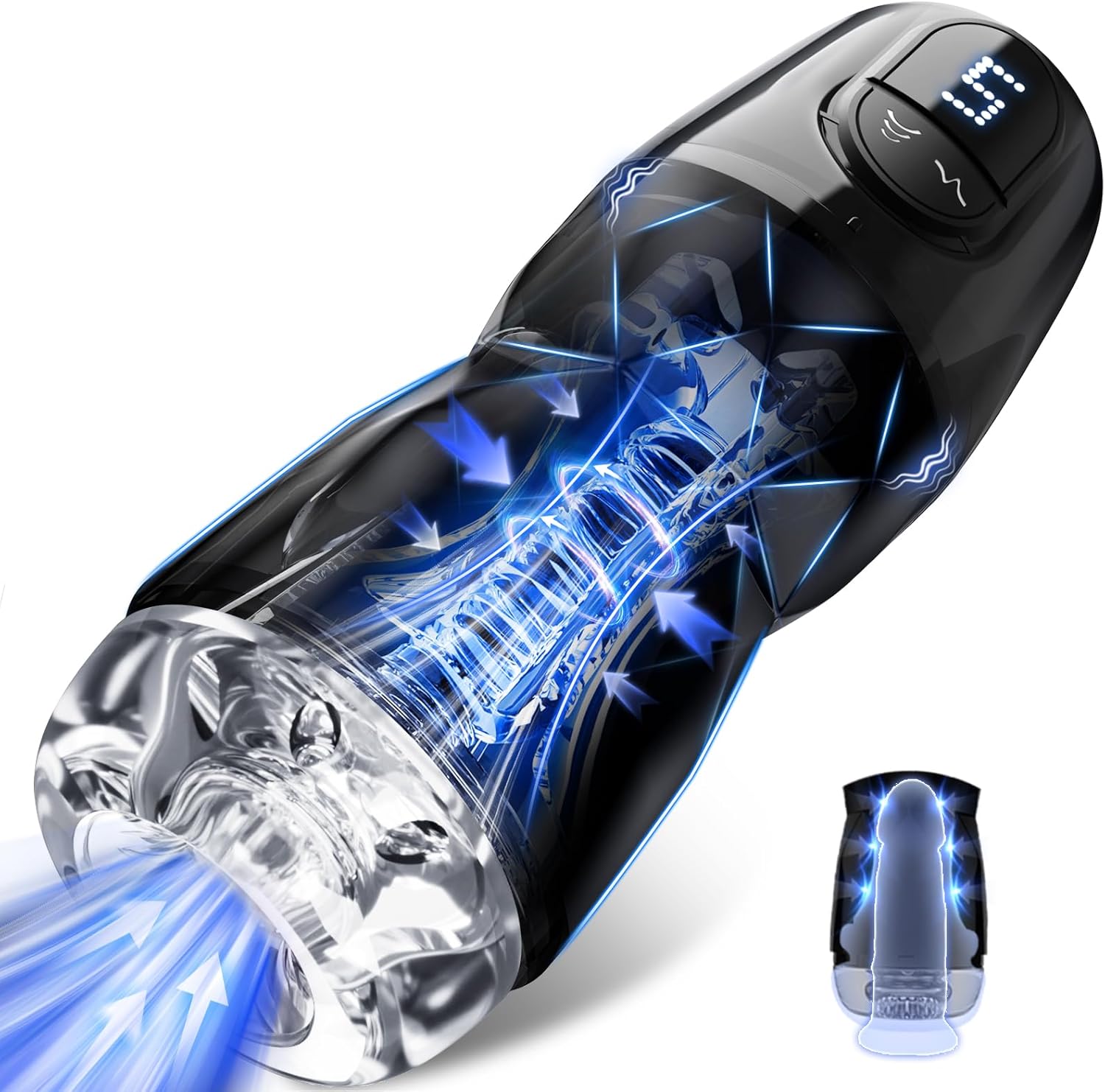 Male Masturbator Penis Pump with Strong Vacuum & Vibrating Modes