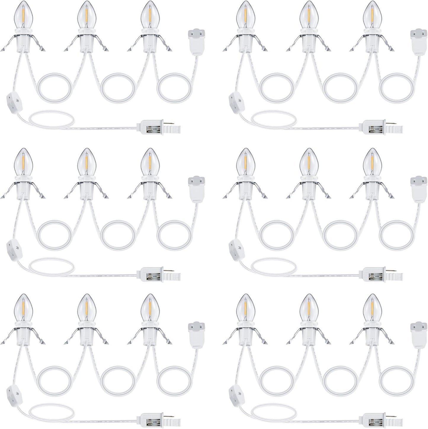 Meonum Accessory Cord with 3 LED Bulbs for Holiday Decor