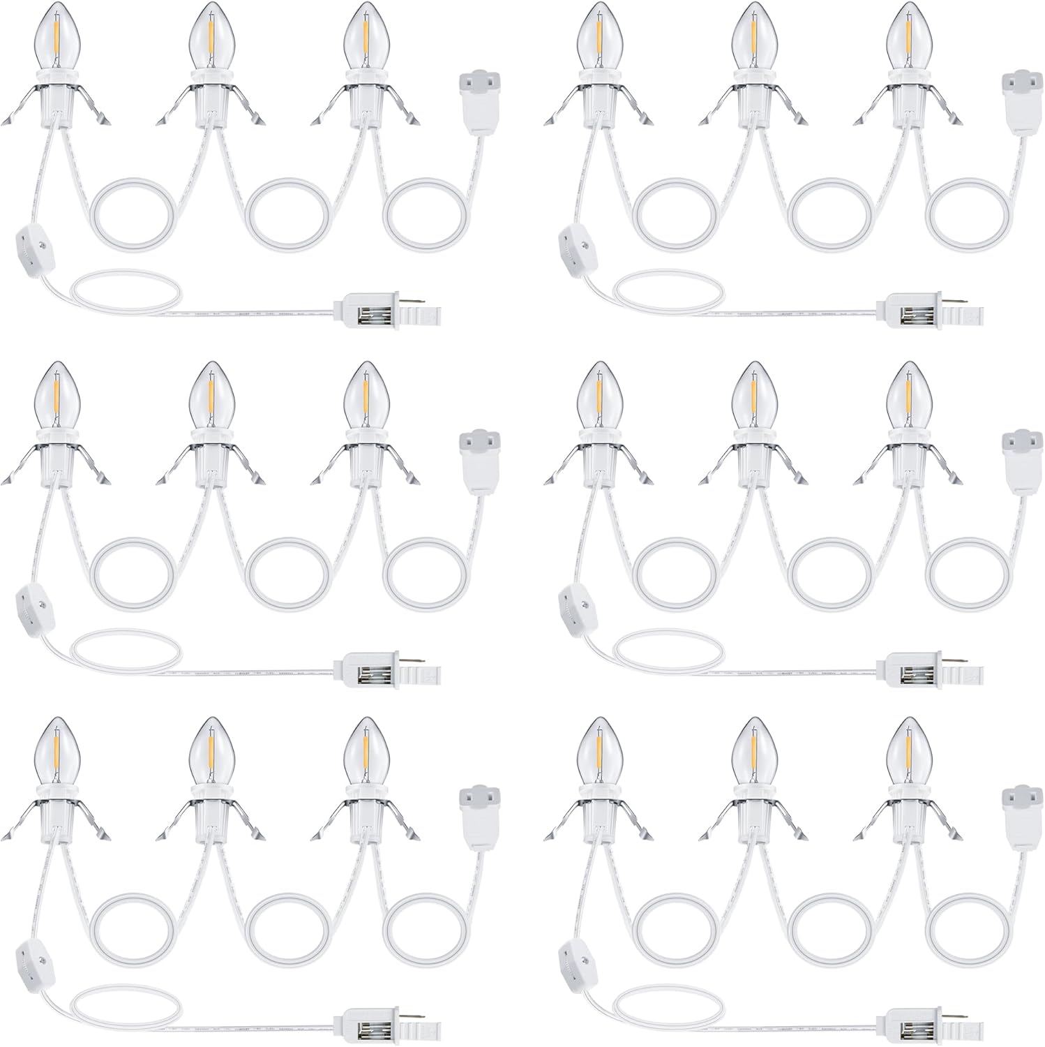 Meonum Accessory Cord with 3 LED Bulbs for Holiday Decor