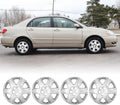 Winjet 15ft Chrome Hubcaps Set for Toyota Corolla 2005-2008 - Durable