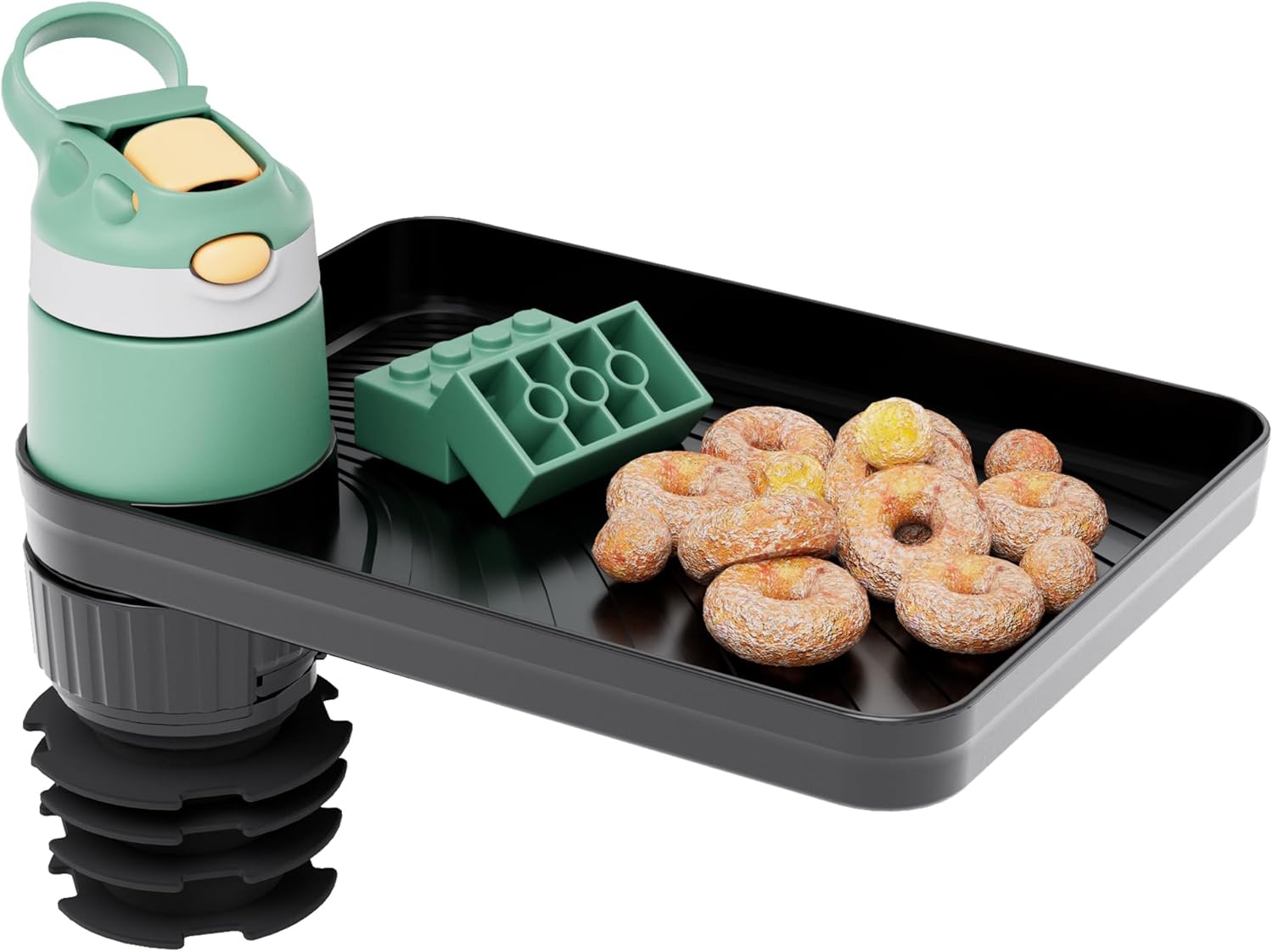Upgraded Car Seat Tray for Kids with Expandable Base for Snacks