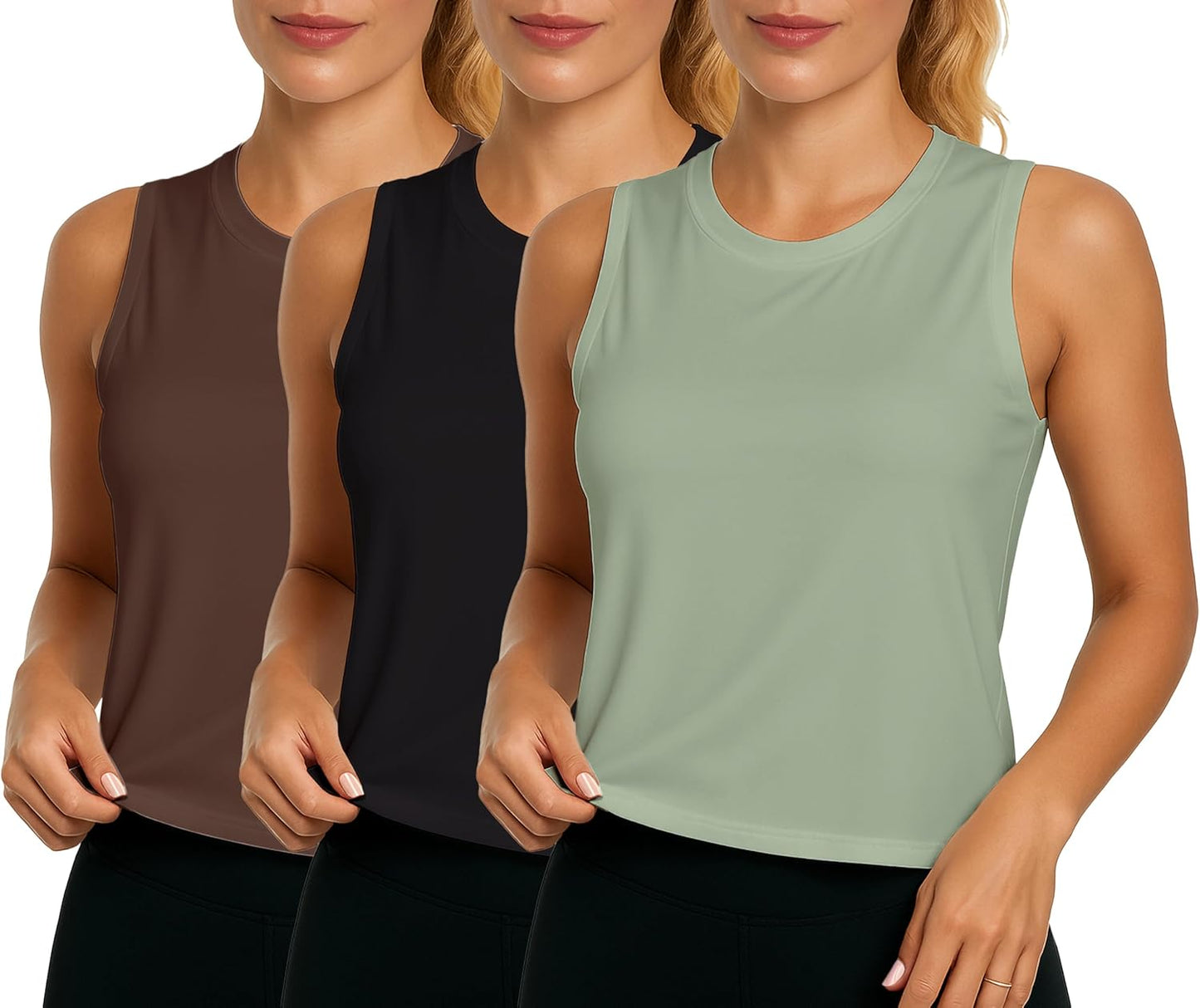 3 Pk Summer Tops Tank Top for Women - Lightweight Athletic Wear