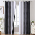 Ombre Blackout Curtains 102 in 2 Panels Set - Full Room Darkening