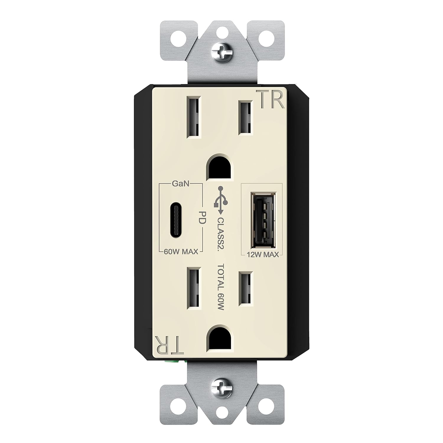 TOPGREENER GaN PD USB Type C Wall Outlet for Fast Charging