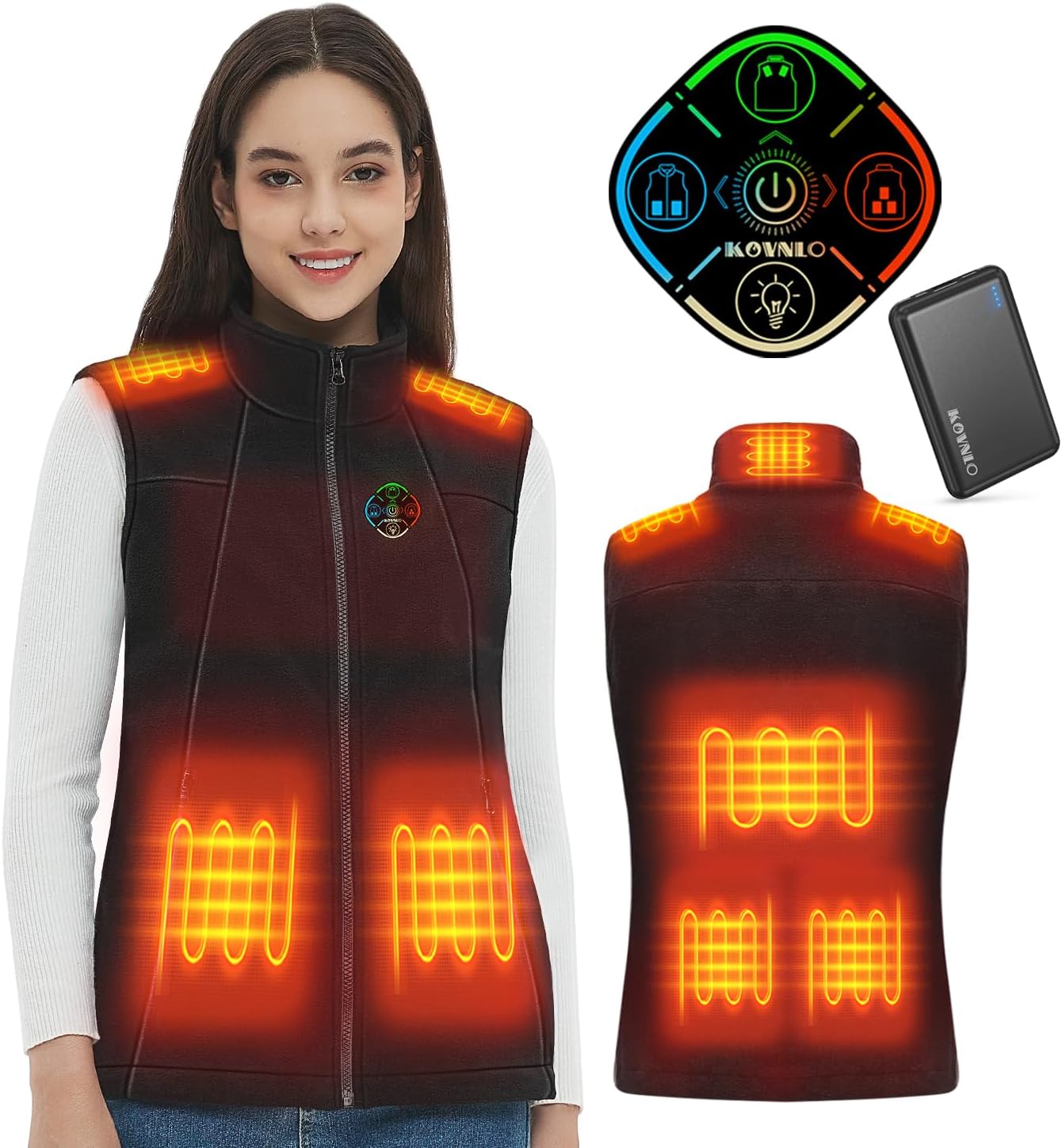 KOVNLO Heated Vest for Women - Smart Electric Lightweight Jacket