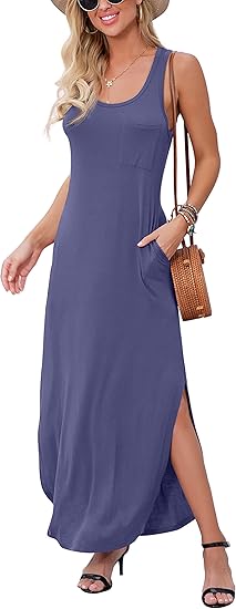 GRECERELLE Women's Sleeveless Summer Floral Print Maxi Dress