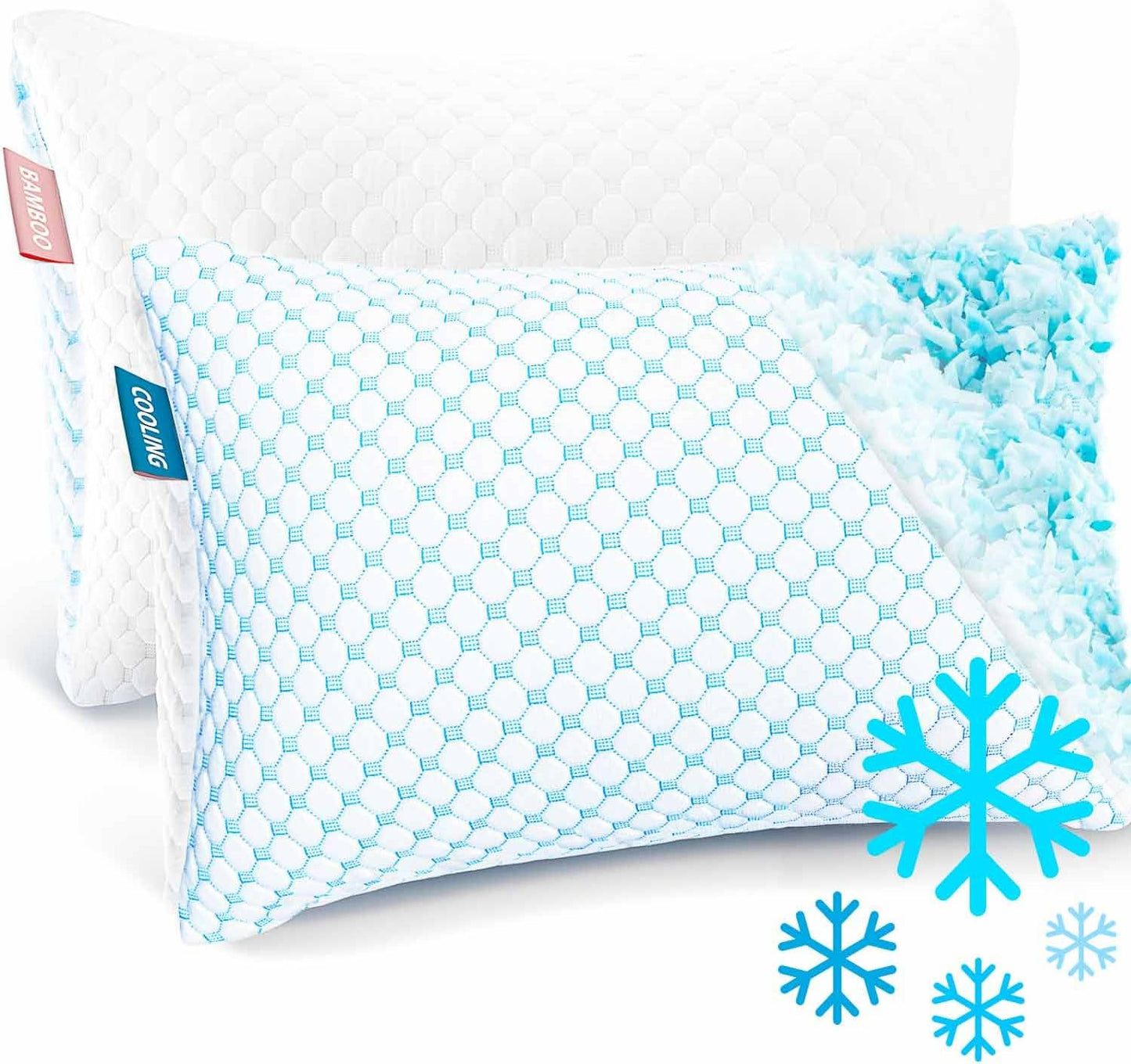 Cooling Pillows King Size Set of 2 for Hot Sleepers Comfort