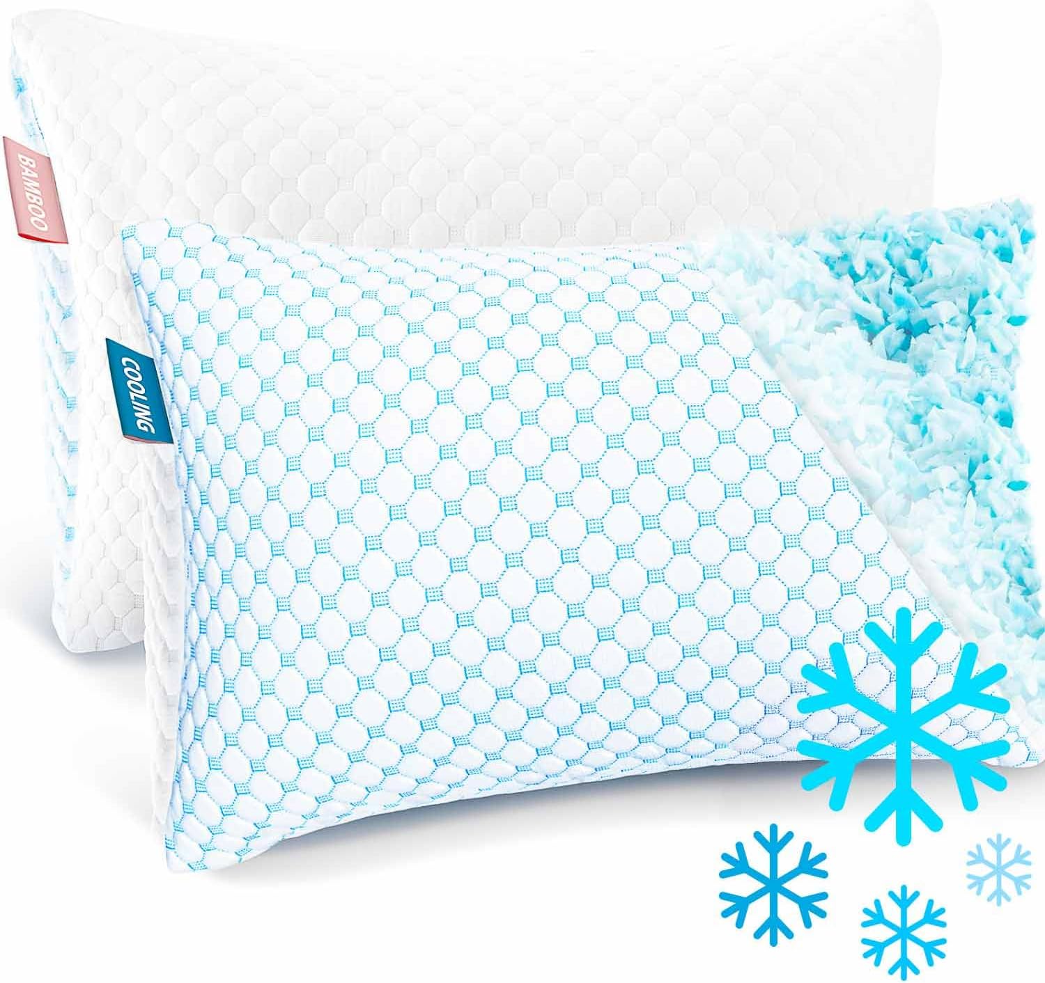 Cooling Pillows King Size Set of 2 for Hot Sleepers Comfort