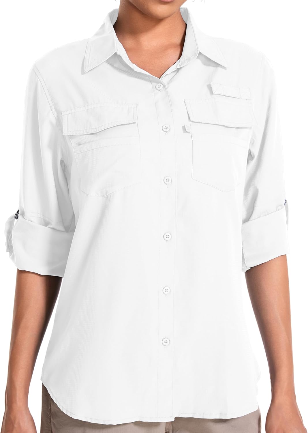 Women's UPF 50 Long Sleeve Safari Shirts for Outdoor Activities