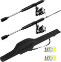 2-Piece Fishing Rod and Spinning Reel Combo - Complete Travel Kit
