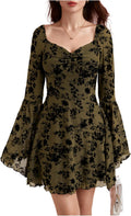 WDIRARA Women's Floral Jacquard Mesh Gothic Dress Review