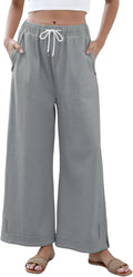 Athlisan Womens Baggy Wide Leg Palazzo Pants - Relaxed Lounge Style