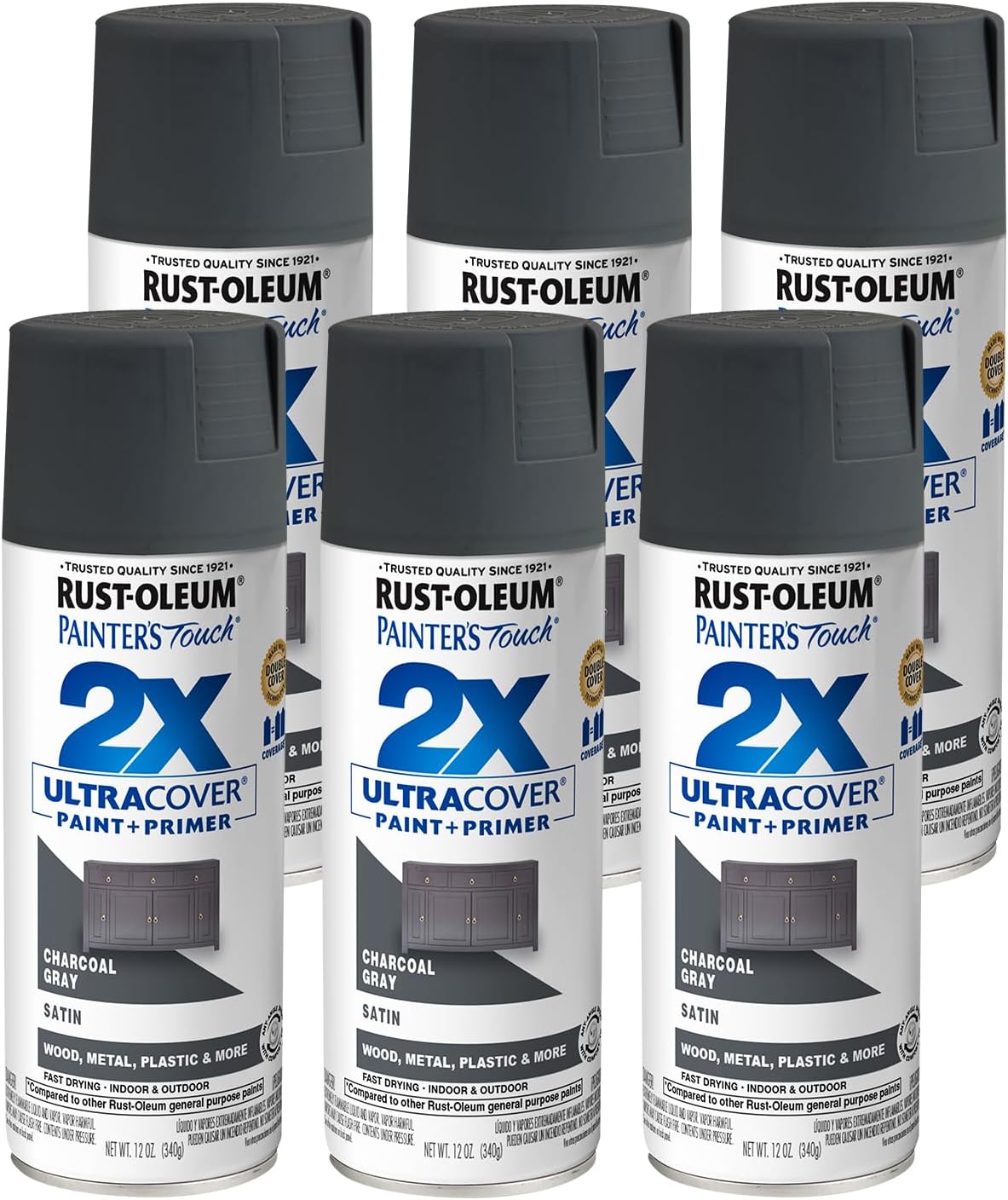 Rust-Oleum Painter's Touch 2X Ultra Cover Spray Paint 6 Pack