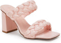 Braided Heels Sandals Chunky Block Heel Double Strap - Dressy Summer