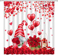 Romantic Gnomes Love Heart Shower Curtain Set