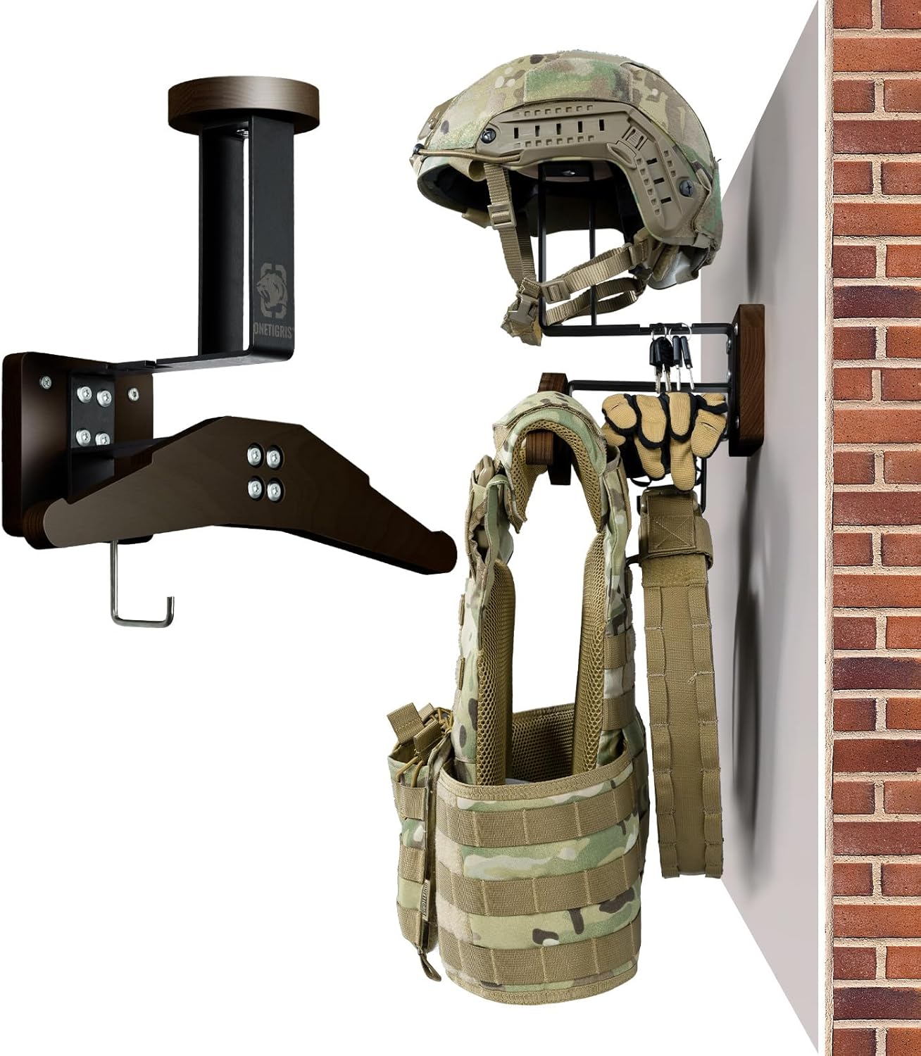 OneTigris Tactical Gear Wall Mount for Motorcycle Helmets