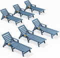 SERWALL Patio Chaise Lounge Chair Set of 6 for Relaxation