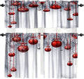 Rustic Christmas Valance Curtain Set by SENQIAN - Festive Winter Decor!