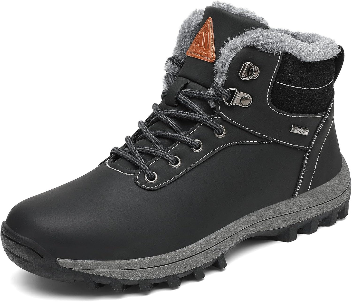Mishansha Men's Waterproof Insulated Winter Snow Boots for Hiking