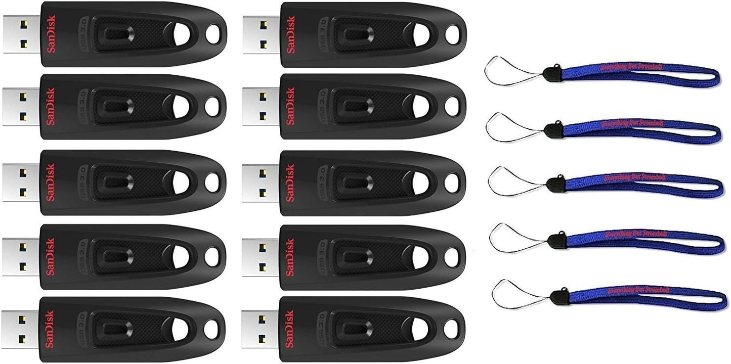 SanDisk Ultra USB 3.0 64GB Flash Drive Bundle with Lanyards