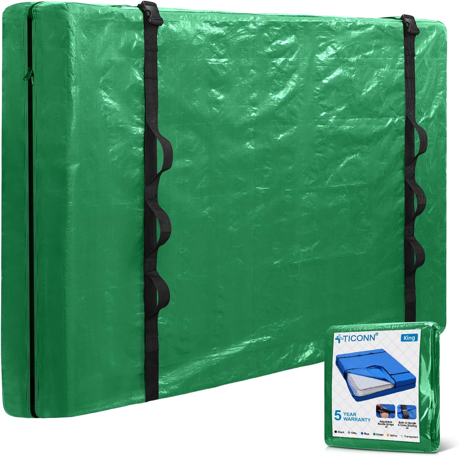 TICONN Heavy Duty King Mattress Bags for Moving and Storage