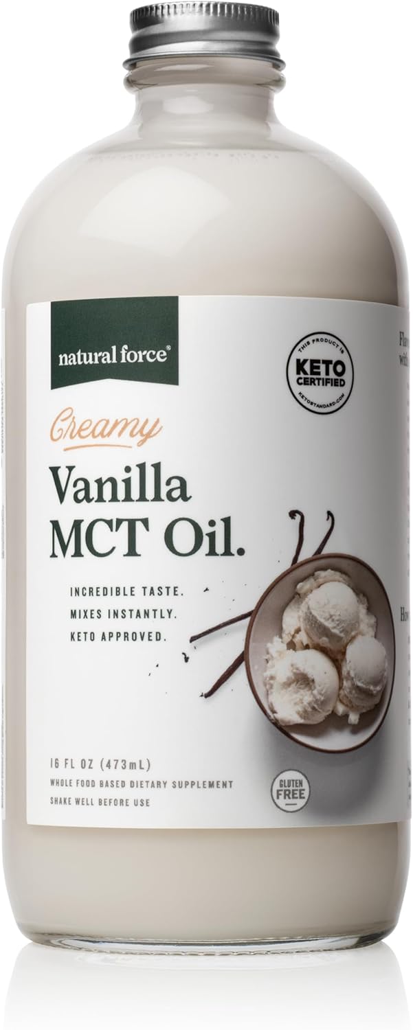 Natural Force Creamy Vanilla MCT Oil for Keto Coffee & Smoothies