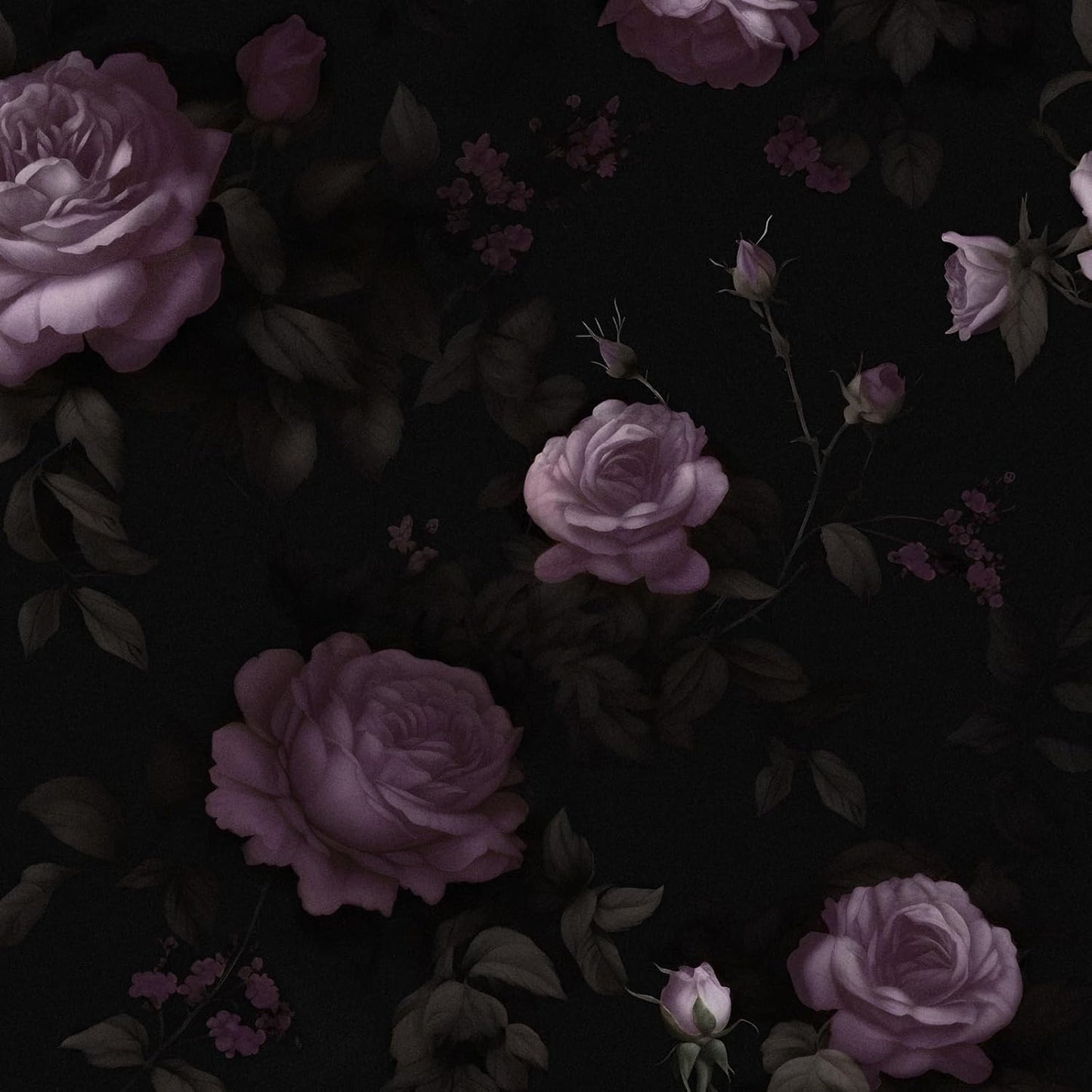 Black Floral Wallpaper Peel and Stick for Stylish Home Decor