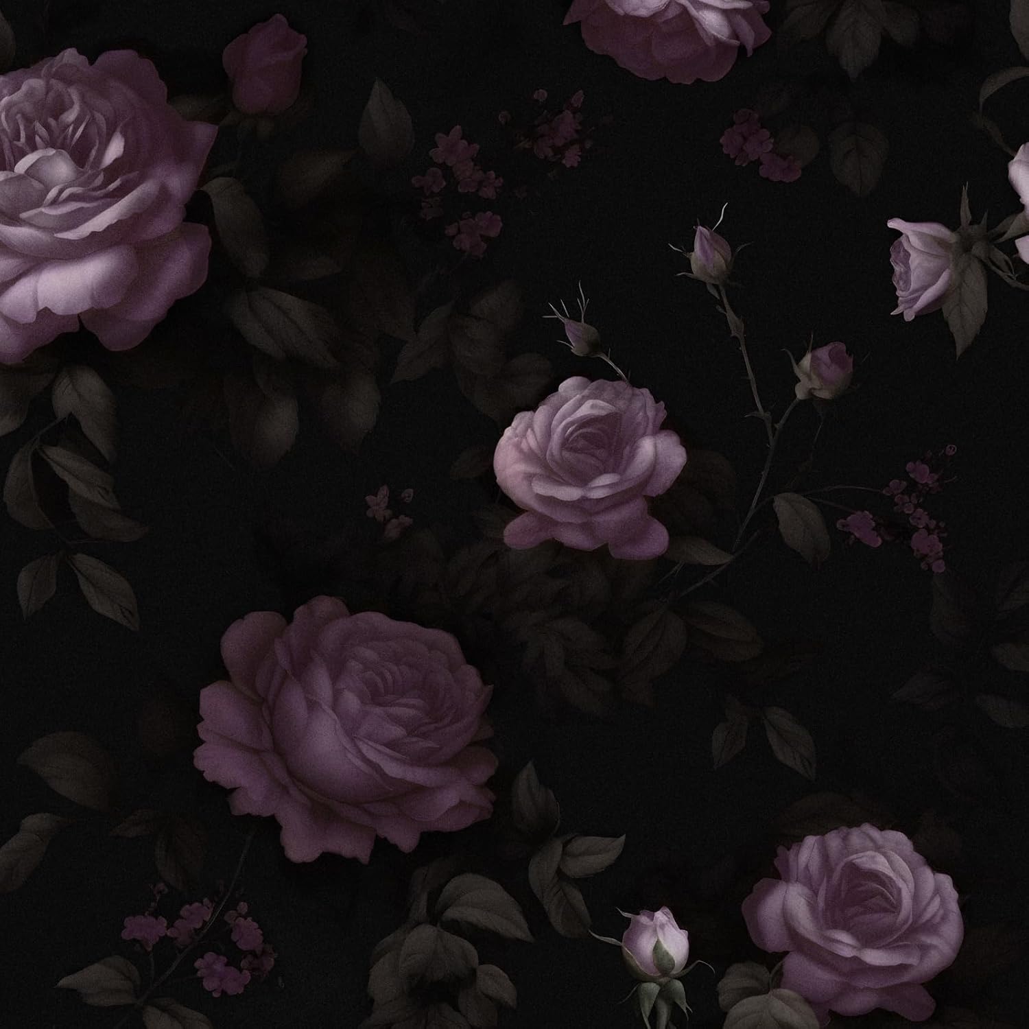Black Floral Wallpaper Peel and Stick for Stylish Home Decor