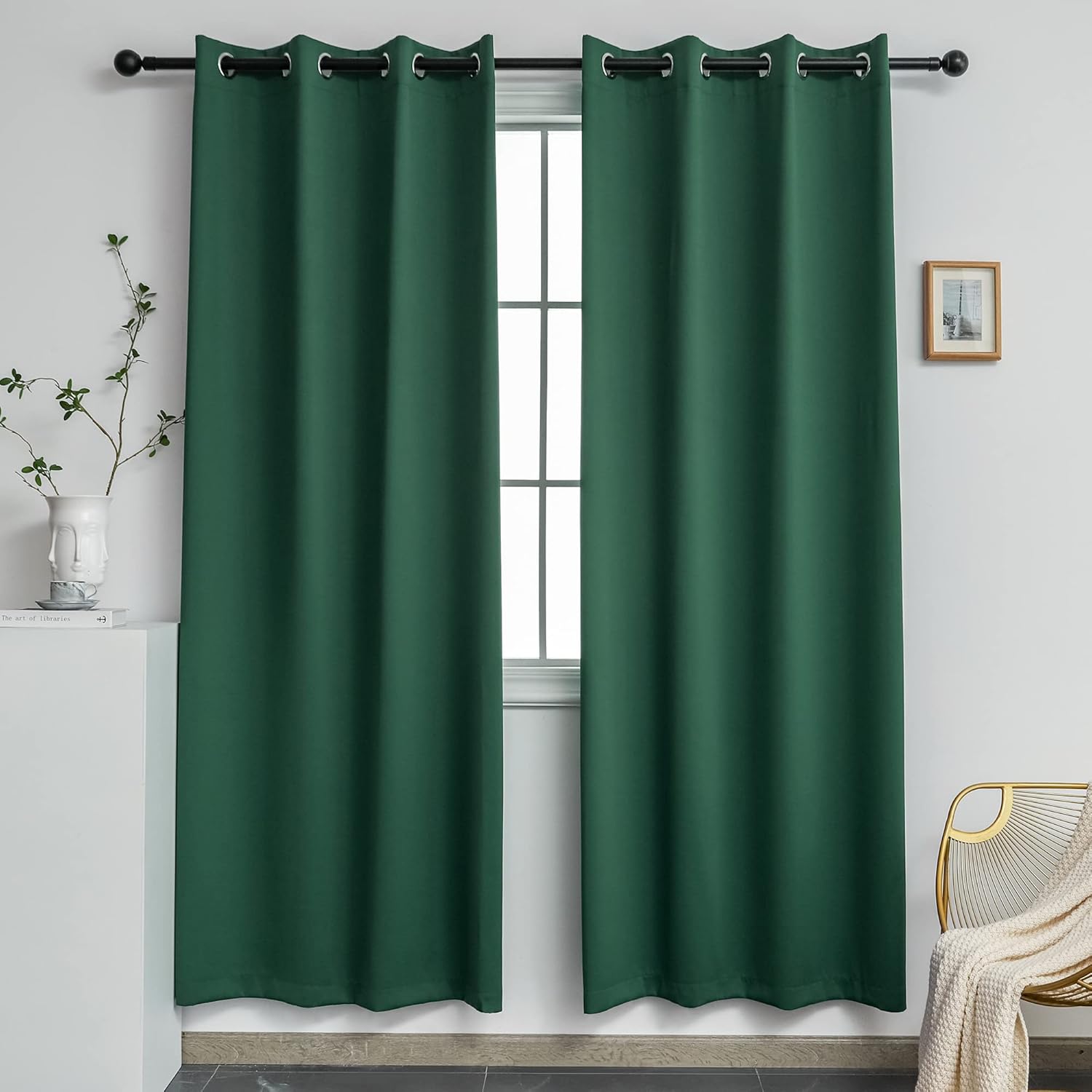 YGO Blackout Curtains Thermal Insulated Drapery Panels Set of 2