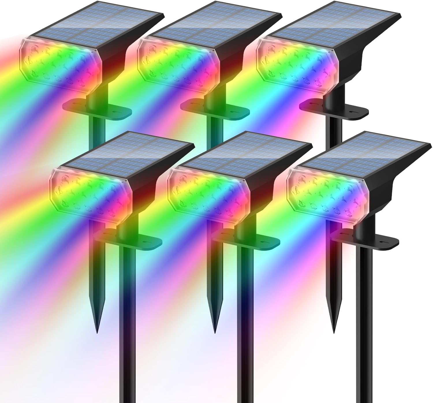 RGB Solar Lights for Outdoor: Multicolor Spot Lights for Garden