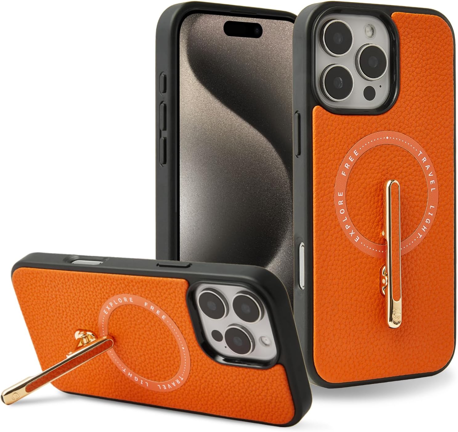 CUSTYPE iPhone 16 Pro Case with Stand and Magnetic Features