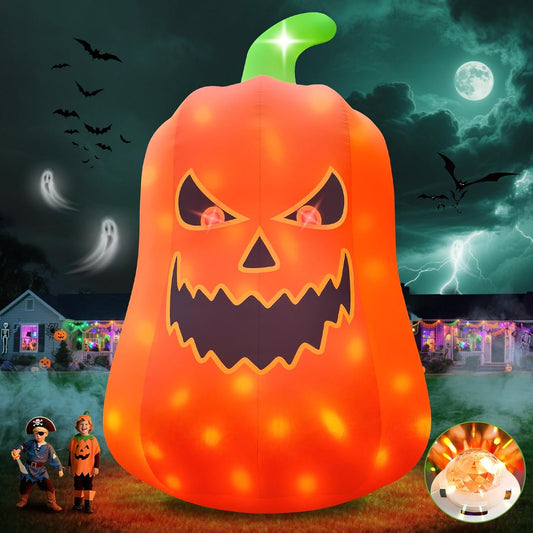20FT Tall Halloween Inflatable Pumpkin Ghost for Spooky Decor