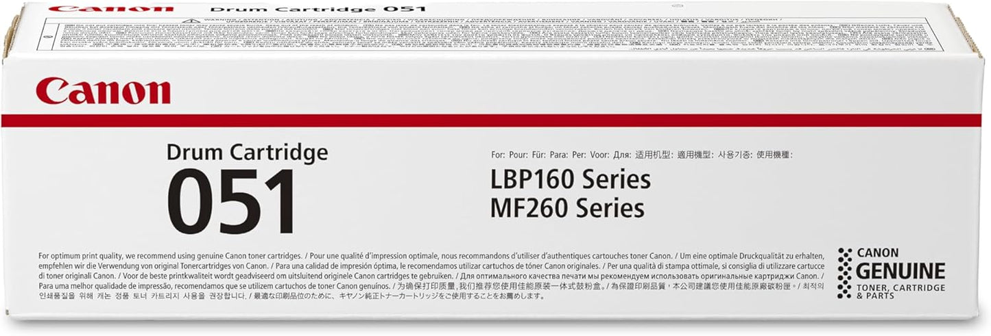 Canon Genuine 051 Black Drum Cartridge for LBP162dw and MF260