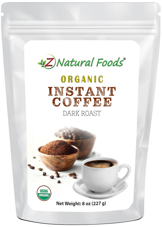 Z Natural Foods Dark Roast Organic Instant Coffee - Antioxidant Powerhouse!