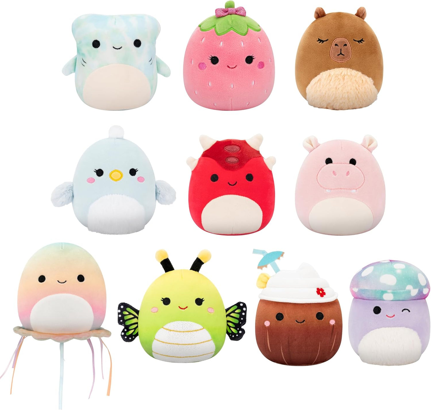 Squishmallows Original 5in 10-Pack Plush Collection for Kids