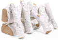 Barton 6Pc Ceramic Log Set Birch Wood Style - Realistic Indoor/Outdoor