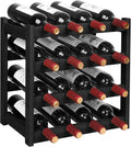 VASMIA Wine Rack 4-Tier Bamboo Countertop - 16 Bottle Storage