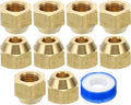 1/4ft Brass Flare Nut 10pcs SAE 45 Degree Copper Flared Tube Fitting