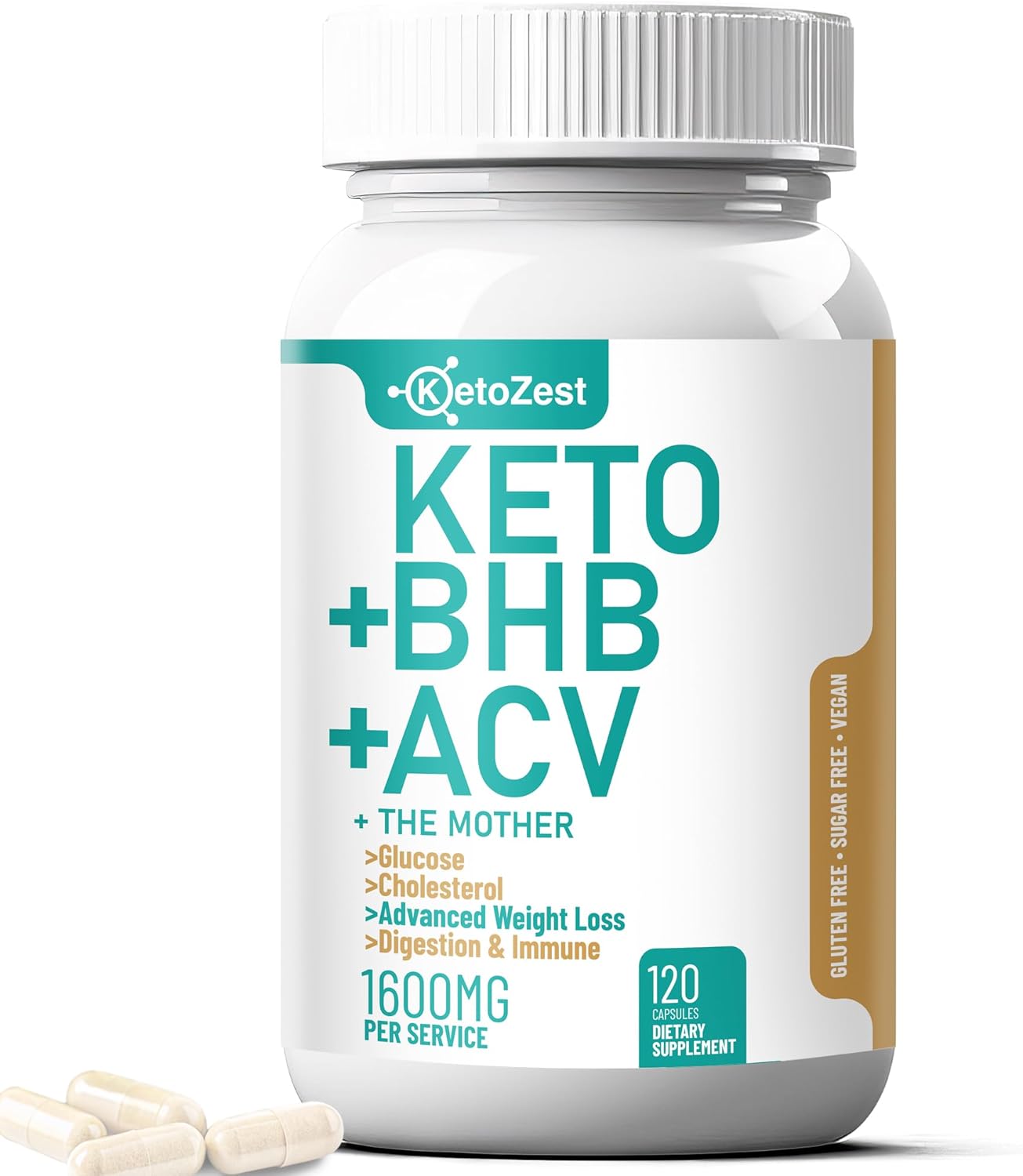 KetoZest ACV BHB Capsules - Advanced Weight Loss
