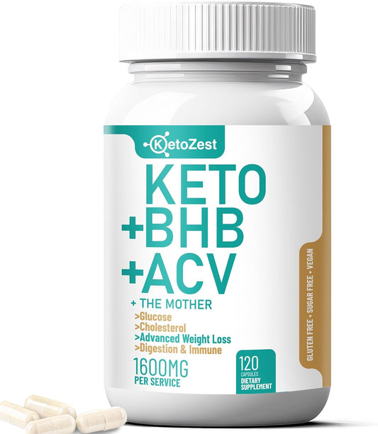 KetoZest ACV BHB Capsules - Advanced Weight Loss