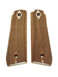 Walnut Double Diamond Checkered Ruger Mark IV 22/45 Grips - Precision